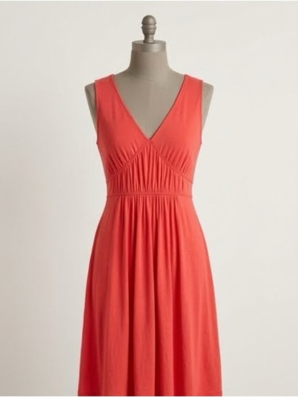 Boden Sleeveless Red V-Neck Women's Dress